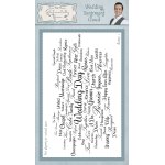 Phill Martin Sentimentally Yours DL Rubber Stamp - Wedding Sentiment Cloud