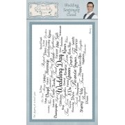 Phill Martin Sentimentally Yours DL Rubber Stamp - Wedding Sentiment Cloud