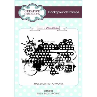 Lisa Horton A6 Background Stamp - Wish
