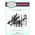 Lisa Horton A6 Background Stamp - Dragonfly