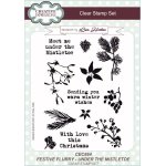 Lisa Horton A5 Clear Stamp Set - Festive Flurry Under the Mistletoe