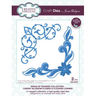 Wings of Wonder Craft Die - Cherry Blossom Flower & Flourish Corner