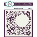 Jamie Rodgers 6x6 Stencil - Bountiful Bouquet