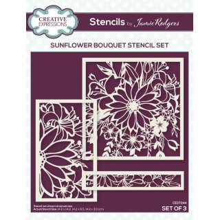 Creative Expressions Jamie Rodgers Stencil Set - Sunflower Bouquet