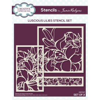 Creative Expressions Jamie Rodgers Stencil Set - Luscious Lilies