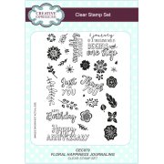 Creative Expressions Journaling A5 Clear Stamp Set - Floral Happiness