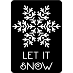 Creative Expressions Mini Stencil - Let It Snow
