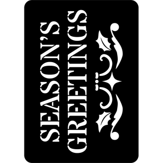 Creative Expressions Mini Stencil - Seasons Greetings