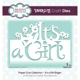 Paper Cuts Edger Die - It's a Girl