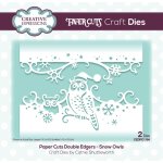 Paper Cuts Double Edger Die - Snow Owls