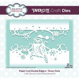 Paper Cuts Double Edger Die - Snow Owls