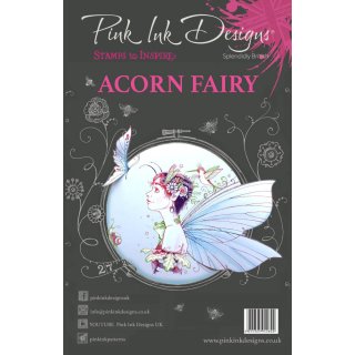Pink Ink Designs A5 Clear Stamp Set - Acorn Fairy