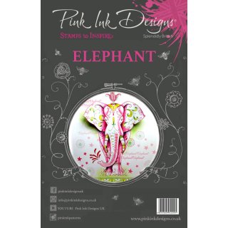 Pink Ink Designs A5 Clear Stamp Set - Elephant