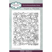 Sam Poole A6 Pre-Cut Rubber Stamp - Wildflowers