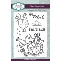 Sam Poole 6x4 Clear Stamp Set - Hey Chick