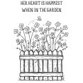 Sam Poole 6x4 Clear Stamp Set - Floral Garden Gate