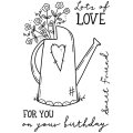 Sam Poole 6x4 Clear Stamp Set - Friendship Watering Can