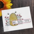 Sam Poole 6x4 Clear Stamp Set - Bee-you-tiful Beehive