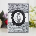 Sam Poole A6 Pre Cut Mounted Rubber Stamp - Shabby Lace