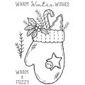 Sam Poole 6x4 Clear Stamp Set - Fuzzy Mittens