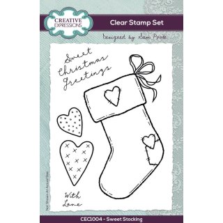 Sam Poole 6x4 Clear Stamp Set - Sweet Stocking