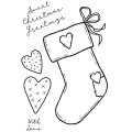 Sam Poole 6x4 Clear Stamp Set - Sweet Stocking