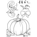Sam Poole A6 Clear Stamp Set - Ghost Pumpkin