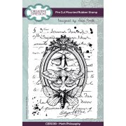 Sam Poole A6 Pre-cut Rubber Stamp - Moth Philosophy