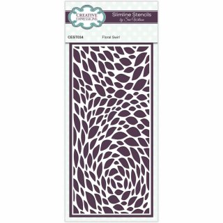 Sue Wilson Slimline Stencil - Floral Swirl