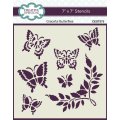 Graceful Butterflies 7x7 inch Stencil