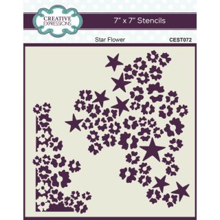 Star Flower 7x7 inch Stencil