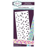 Creative Expressions Washi Strip Layering Stencil 4x8 Inches - Let's Celebrate