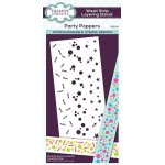 Creative Expressions Washi Strip Layering Stencil 4x8 Inches - Party Poppers