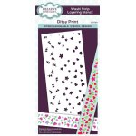 Creative Expressions Washi Strip Layering Stencil 4x8 Inches - Ditsy Print