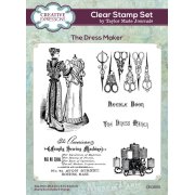 Creative Expressions Taylor Made Journals - 6x8in Clear Stamp Set - The Dress Maker 