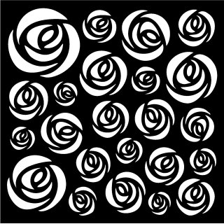 That Special Touch 6x6 Mask - Rose Swirls