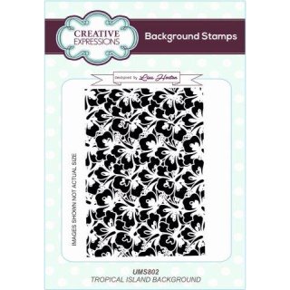 Lisa Horton A6 Background Stamp - Tropical Island