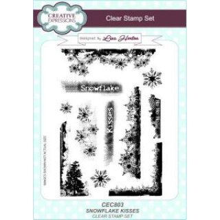 Lisa Horton A5 Clear Stamp Set - Snowflake Kisses