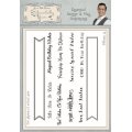 Phill Martin Sentimentally Yours A5 Clear Stamp Set - Essential Banner & Flag Sentiments