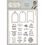 Phill Martin Sentimentally Yours A5 Clear Stamp Set - Essential Sentiment Labels