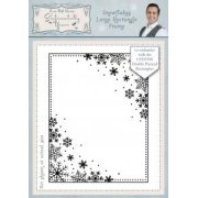 Phill Martin Sentimentally Yours Stamp - Snowflakes Large Rectangle Frame