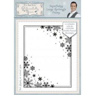 Phill Martin Sentimentally Yours Stamp - Snowflakes Large Rectangle Frame