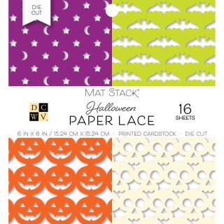 DCWV 6x6 Mat Stack -  Halloween Paper Lace
