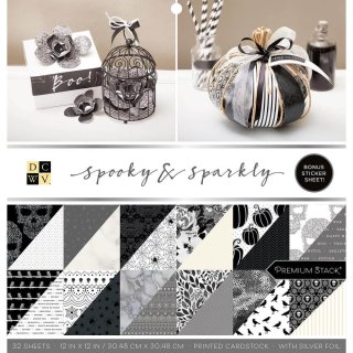 DCWV 12x12 Premium Cardstock Stack - Spooky & Sparkly
