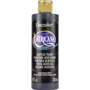 DecoArt Americana Acrylic Paint 8oz - Lamp (Ebony) Black