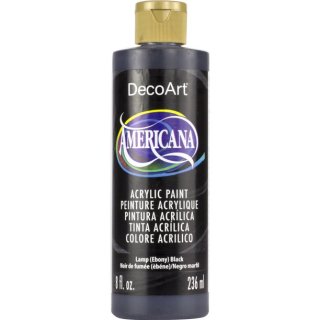 DecoArt Americana Acrylic Paint 8oz - Lamp (Ebony) Black