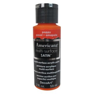 DecoArt Americana Multi-Surface Satin Acrylic Paint - Poppy