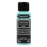 DecoArt Americana Multi-Surface Satin Acrylic Paint - Coastal Waters