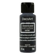 DecoArt Americana Multi-Surface Satin Acrylic Paint - Black Tie