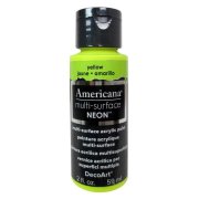 DecoArt Americana Multi-Surface Acrylic Paint - Neon Yellow